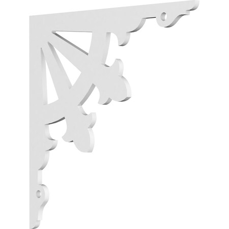 Ekena Millwork Riley Architectural Grade PVC Bracket, 5/8"W X 22"D X 22"H BKTP01X22X22RL